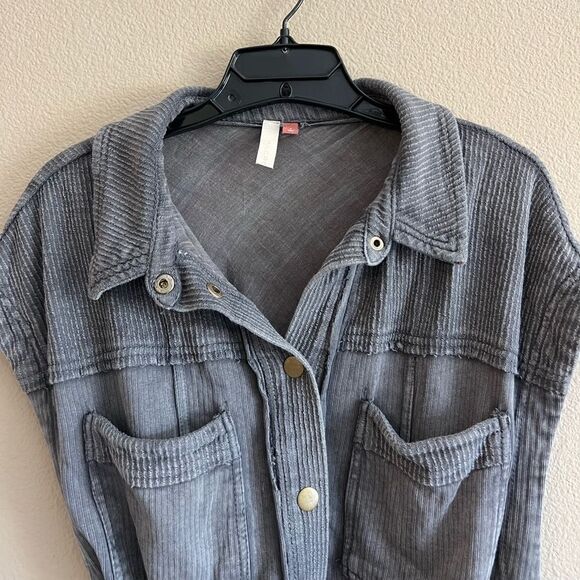 Anthropologie Pilcro Gray Belted Vest - Picture 4 of 13